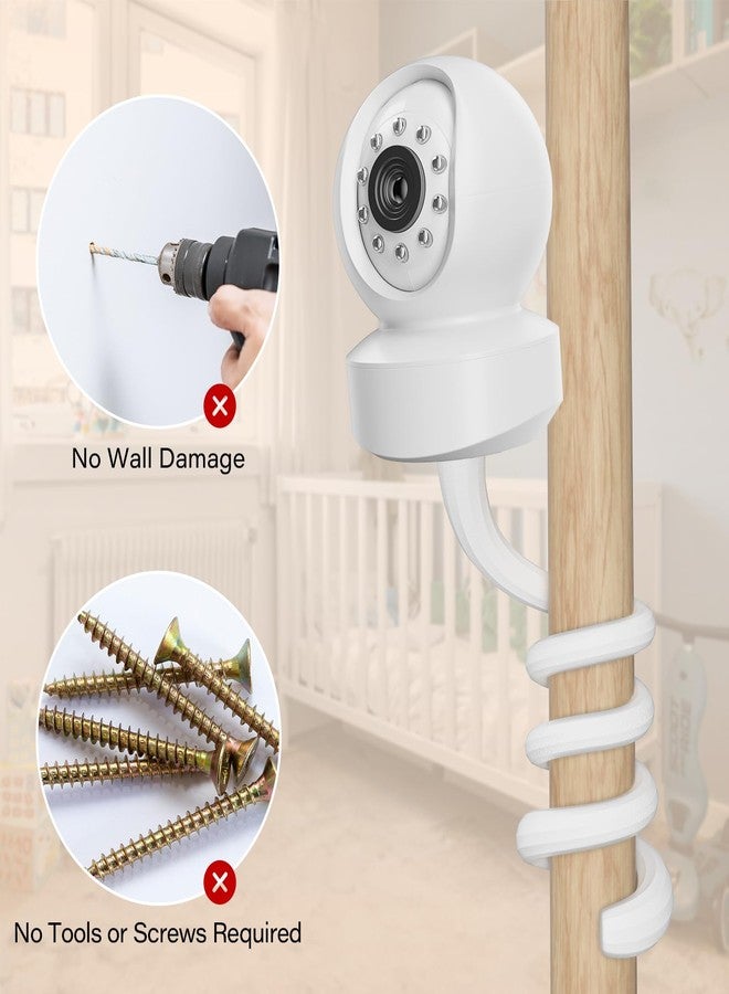 A2C Universal Baby Monitor Mount Camera Shelf Compatible with Infant Optics DXR 8 & DXR-8 Pro and Most Other Baby Monitors, Cribs, Cots, Shelves & Furniture – White - Image 5